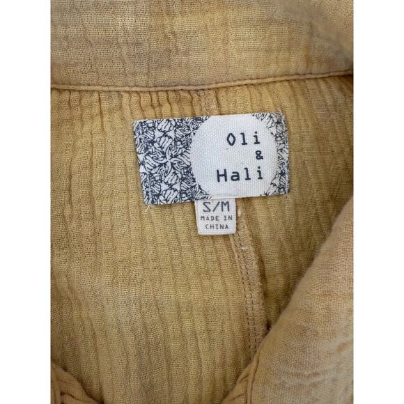 Oli and Hali Oversized Gauze Button Up Yellow‎ Small/Medium - Picture 3 of 8